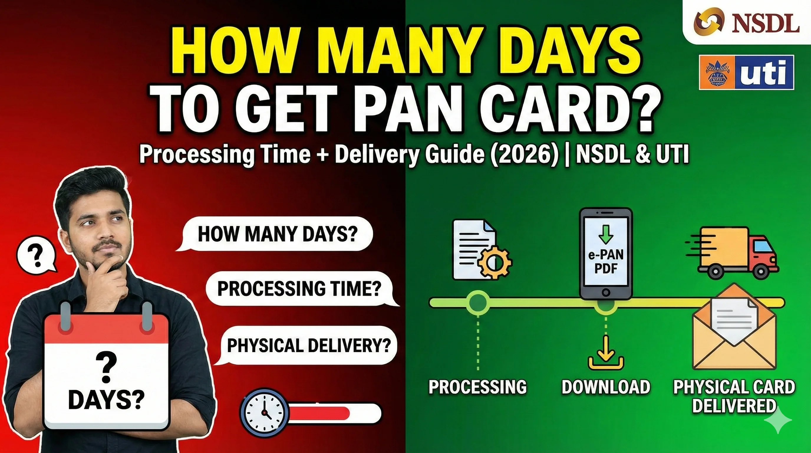 How many days to get PAN card after applying online